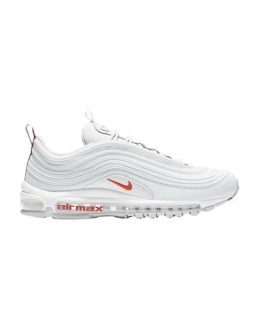 white and orange air max 97