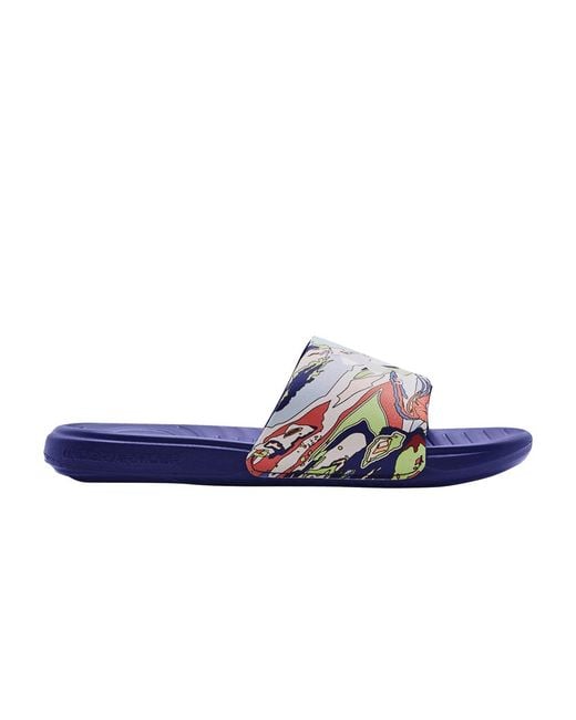 Under Armour Ansa Graphic Slide 'colorful Abstract' in Blue for Men | Lyst