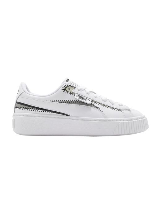 puma vikky platform white