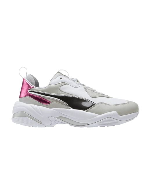 PUMA Alexander Mcqueen X Thunder Electric 'white Silver' in Gray | Lyst