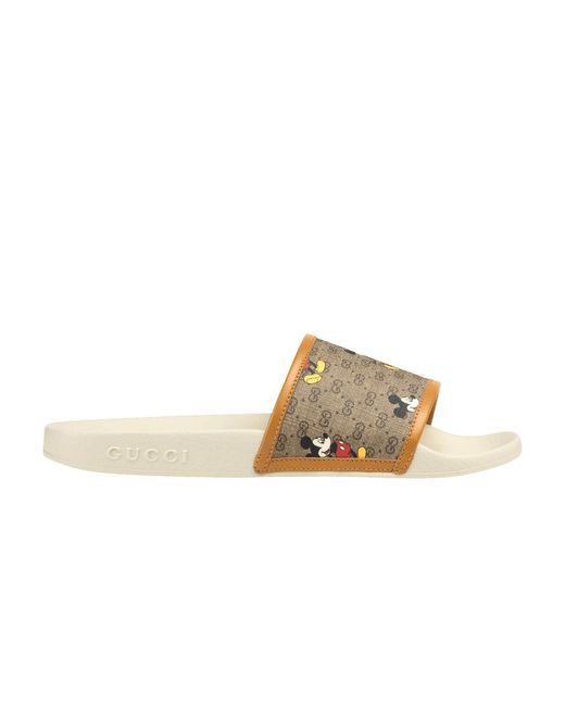Gucci Disney X GG Slide 'mickey Mouse' in Natural Lyst