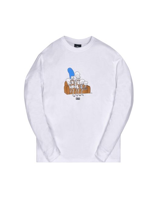 Kith For The Simpsons Couch Long-sleeve Tee 'white' in Blue for Men | Lyst