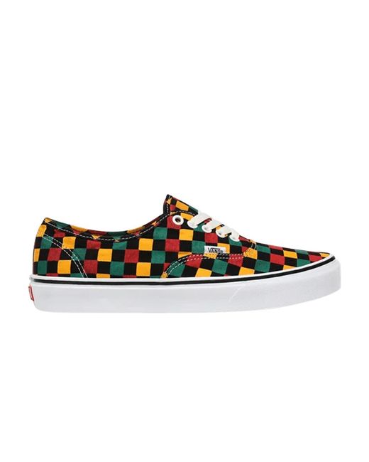 Vans Authentic 'washed - Multi Checker' in Black for Men | Lyst