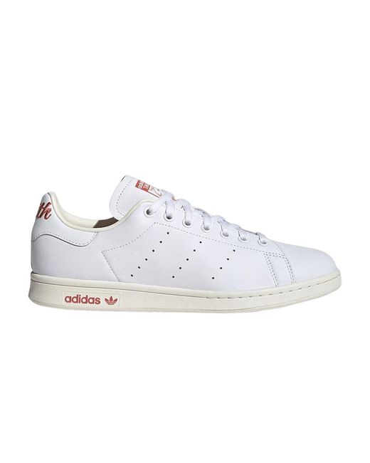 adidas Stan Smith 'red Script' in White for Men | Lyst