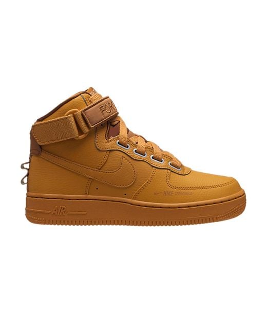 Nike Air Force 1 High 'wheat Gold' in Brown | Lyst