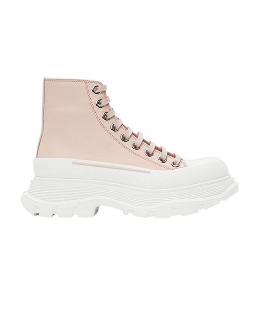 Alexander McQueen Tread Slick Boot 'pink' in Natural | Lyst