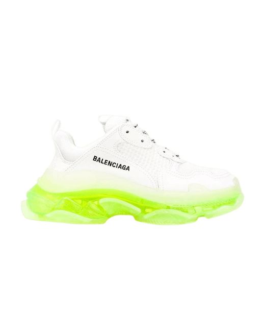 Balenciaga Triple S Sneaker 'clear Sole - White Fluo Yellow' | Lyst