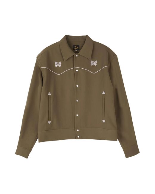 Needles Piping Cowboy Jacket 'olive' in Green for Men Lyst