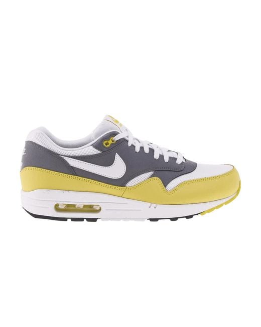 Nike Air Max 1 Essential 'cool Grey Yellow' in Blue for Men | Lyst