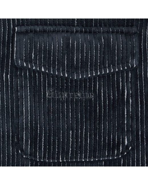 Supreme 2-tone Corduroy Zip Up Shirt 'black' for Men | Lyst