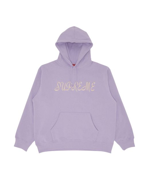 Supreme 23SS Script Hooded Sweatshirt 薄紫