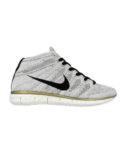 Nike Free Flyknit Chukka Pr Qs 'gold Trophy Pack' in Gray for Men | Lyst