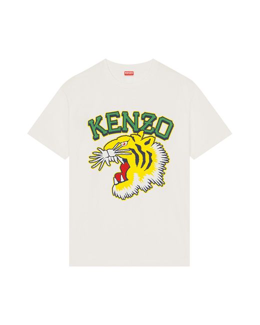 KENZO Tiger Varsity Oversize T-shirt 'off White' for Men | Lyst
