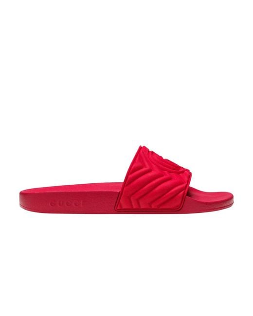 Gucci Logo Slide 'red' for Men | Lyst