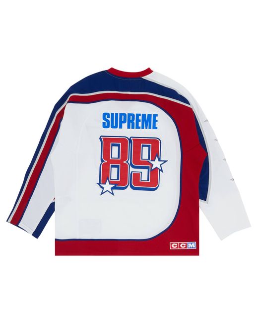 Supreme X Ccm All Stars Hockey Jersey 'white' in Red for Men | Lyst