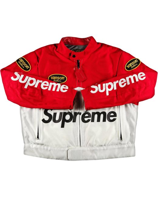 Supreme Vanson Leathers Letters Bag Red Keweenaw Bay Indian Community