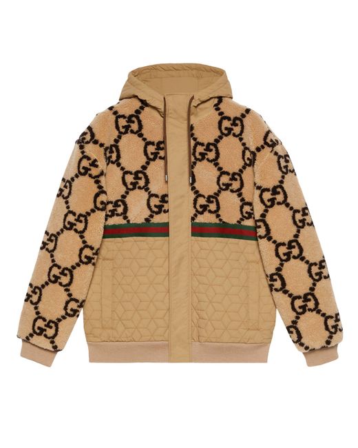Gucci GG Jacquard Jacket 'beige/ebony' in Natural for Men | Lyst