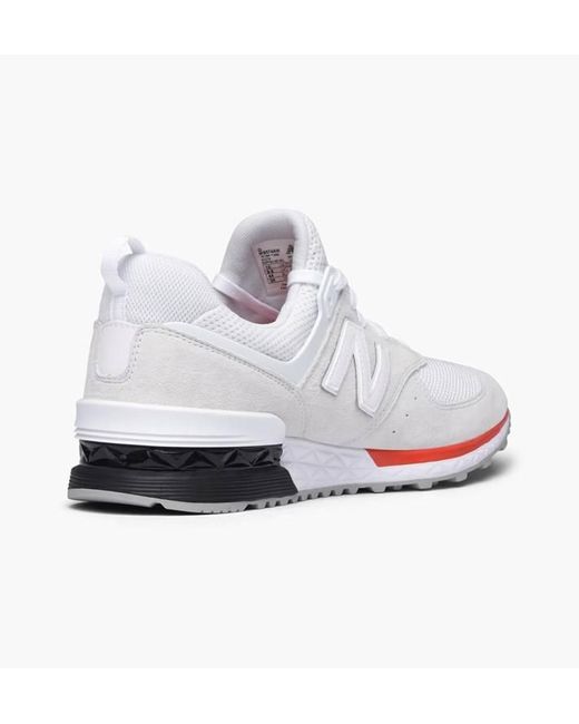new balance 574 sport white red