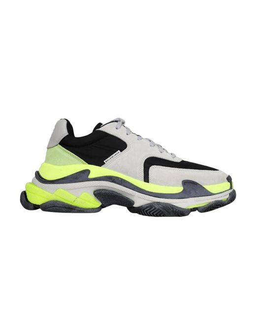 Balenciaga Triple S Sneaker 'light Grey Neon' in Green for Men | Lyst