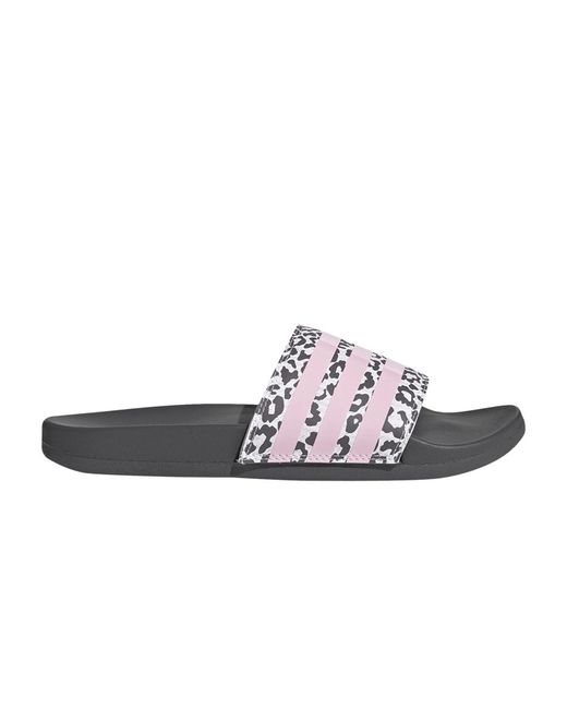 adidas Adilette Comfort Slide 'clear Pink Leopard' in White Lyst