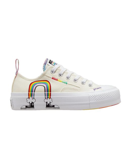 Converse Chuck Taylor All Star Lift Platform Low 'pride' in White for Men |  Lyst