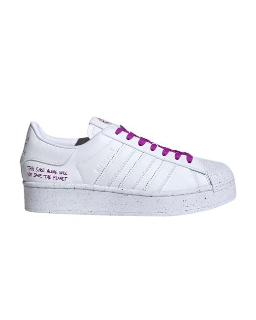 adidas Superstar Bold 'clean Classics Collection - White Shock Purple' for  Men | Lyst