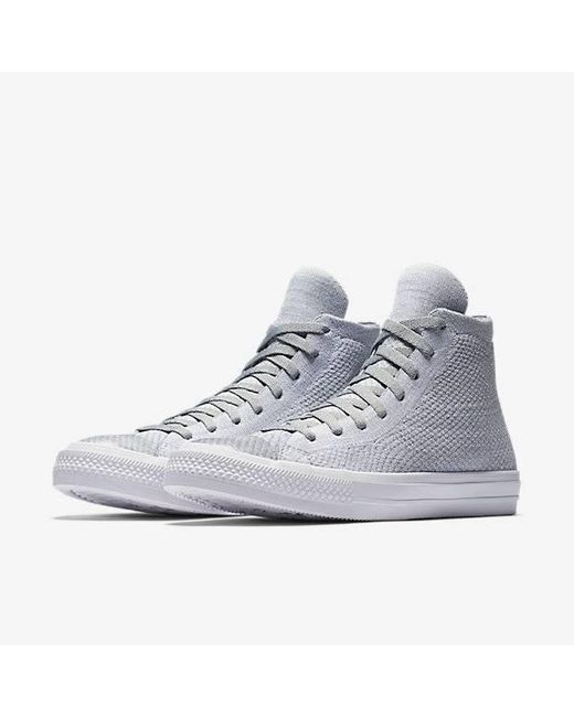 Converse Chuck Taylor All Star Flyknit Hi 'wolf Grey' in Gray for Men | Lyst