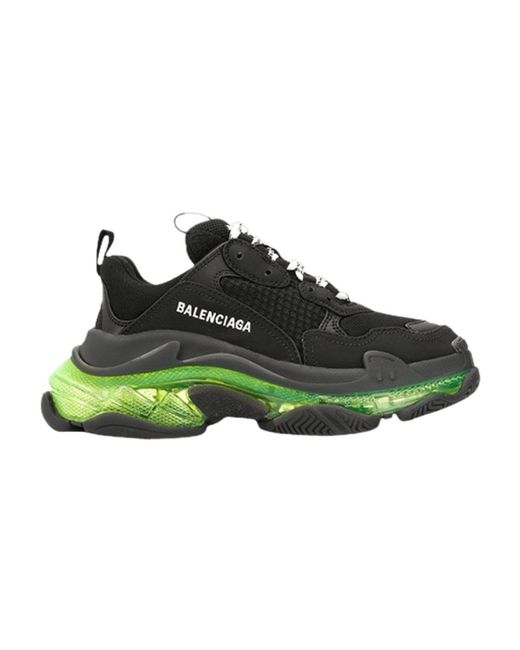 Balenciaga Triple S 'black Yellow Fluo' in Green | Lyst