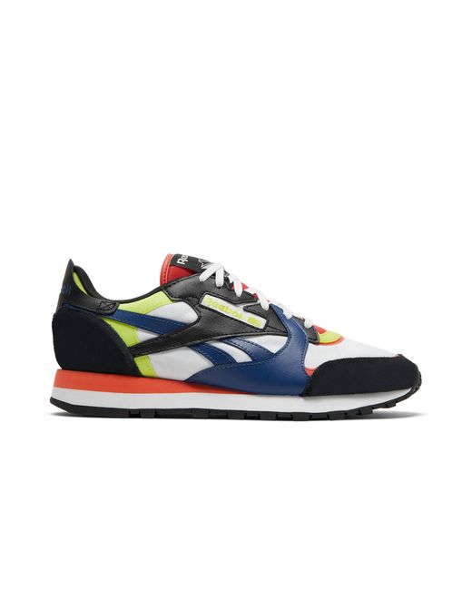 Reebok Classic Leather 'white Black Dynamic Red' in Blue for Men | Lyst