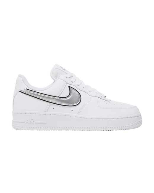air force 1 white metallic silver