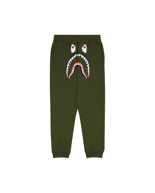 A Bathing Ape Shark Sweat Pants 'olive Drab' in Green for Men | Lyst
