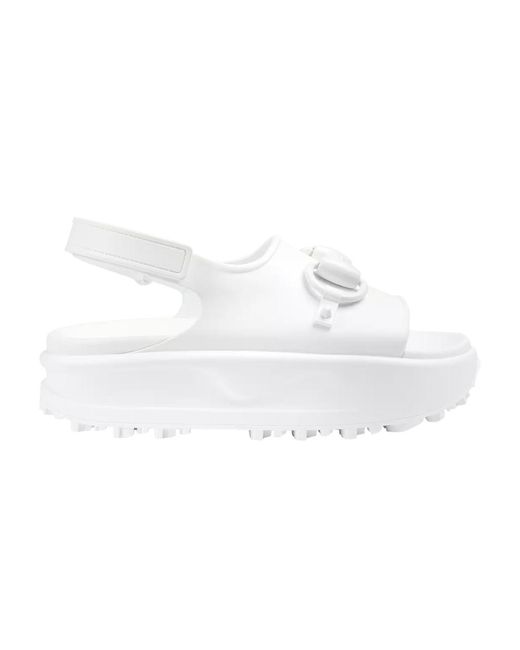 Gucci Horsebit Flatform Sandal 'white' Lyst