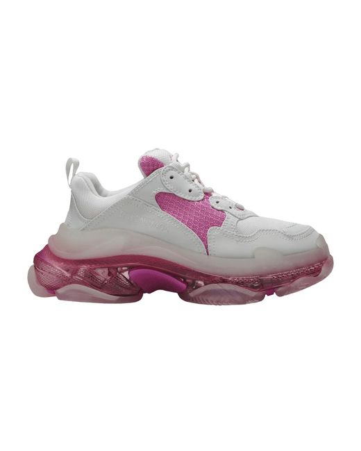 Balenciaga Triple S Clear Sole Trainer 'white Pink' in Purple | Lyst