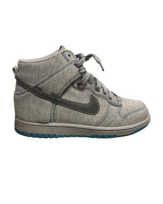 Nike Dunk High 6.0 'grey Fleece' in Gray | Lyst