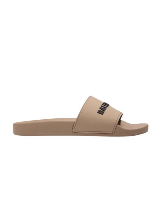 Balenciaga Pool Slides 'beige' in Brown Lyst