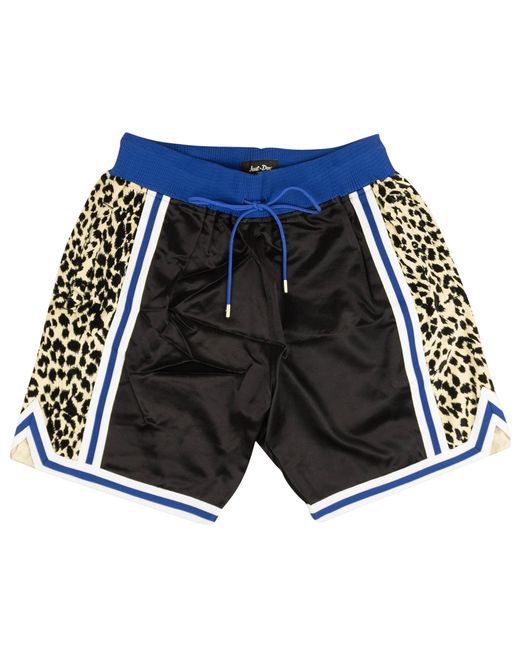 Just Don Drawstring Basketball Shorts 'black/leopard' in Blue for Men Lyst