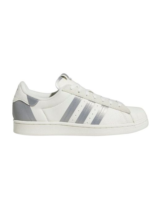 adidas superstar white and silver
