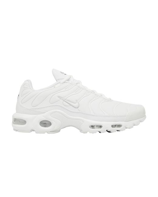 nike air max plus white silver