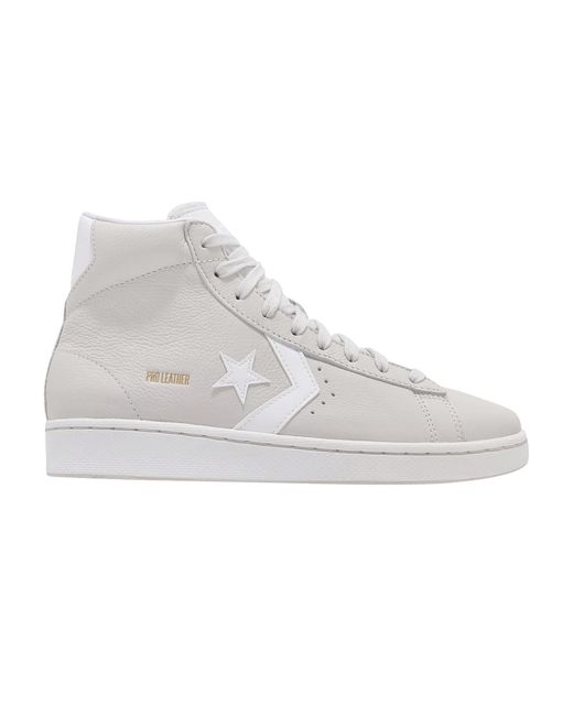 Converse Pro Leather High 'pale Putty' in Gray for Men | Lyst