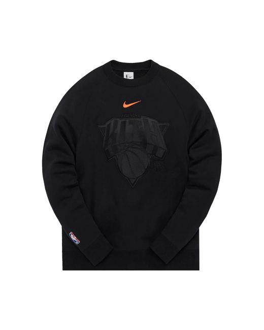 Kith & Nike For New York Knicks Fleece Crewneck 'black' for Men | Lyst
