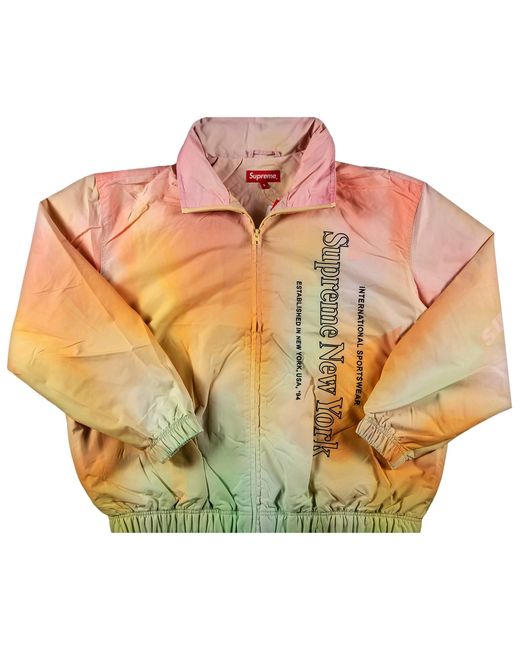 Supreme Side Logo Track Jacket 'yellow Gradient' in Metallic for