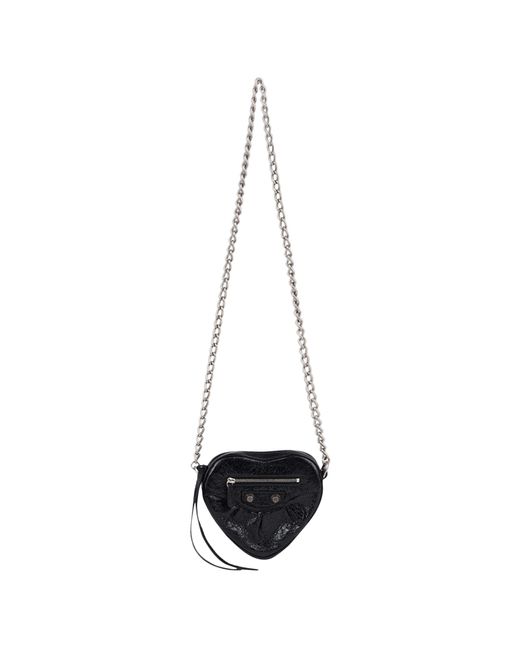 Women's Le Cagole Heart Mini Bag in Black