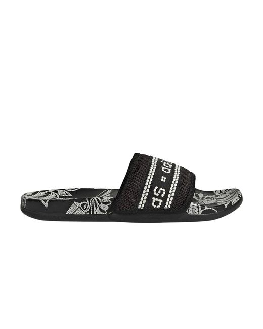 adidas Adilette Comfort Slide 'floral - Black' | Lyst