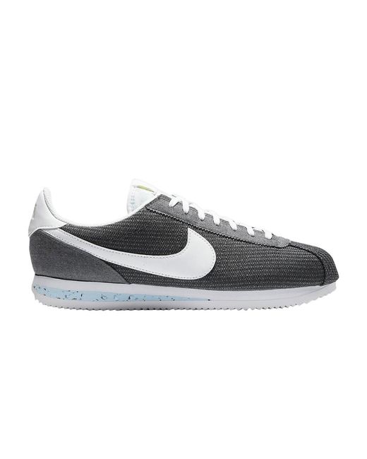nike cortez recycled canvas trainers in grey