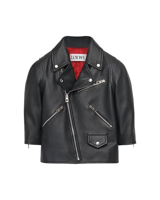 Loewe Short Biker Jacket 'black' | Lyst