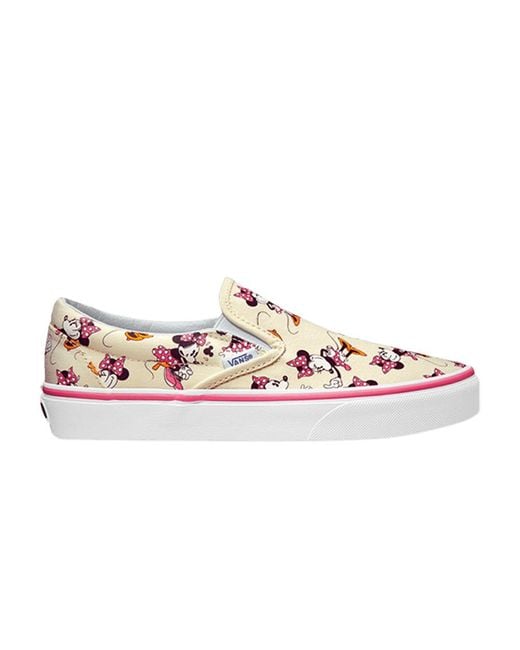 Vans Disney X Classic Slip-on 'minnie Mouse' in Pink for Men | Lyst