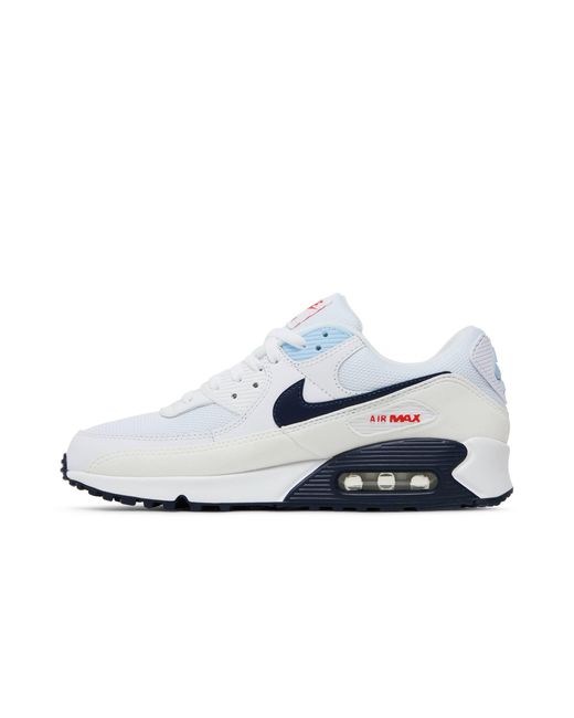 Nike Air Max 90 'white Midnight Navy' for Men | Lyst