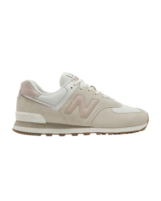 New Balance 574 'white Pink' in Gray for Men | Lyst