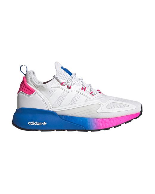 adidas Zx 2k Boost 'white Pink Blue' | Lyst