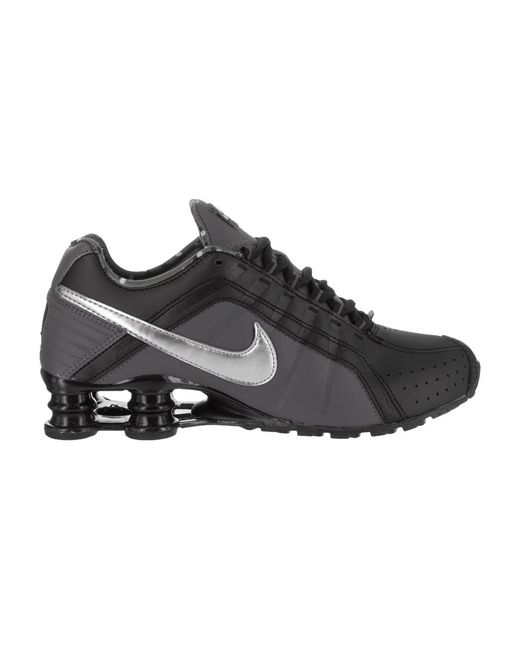 nike shox silver and black